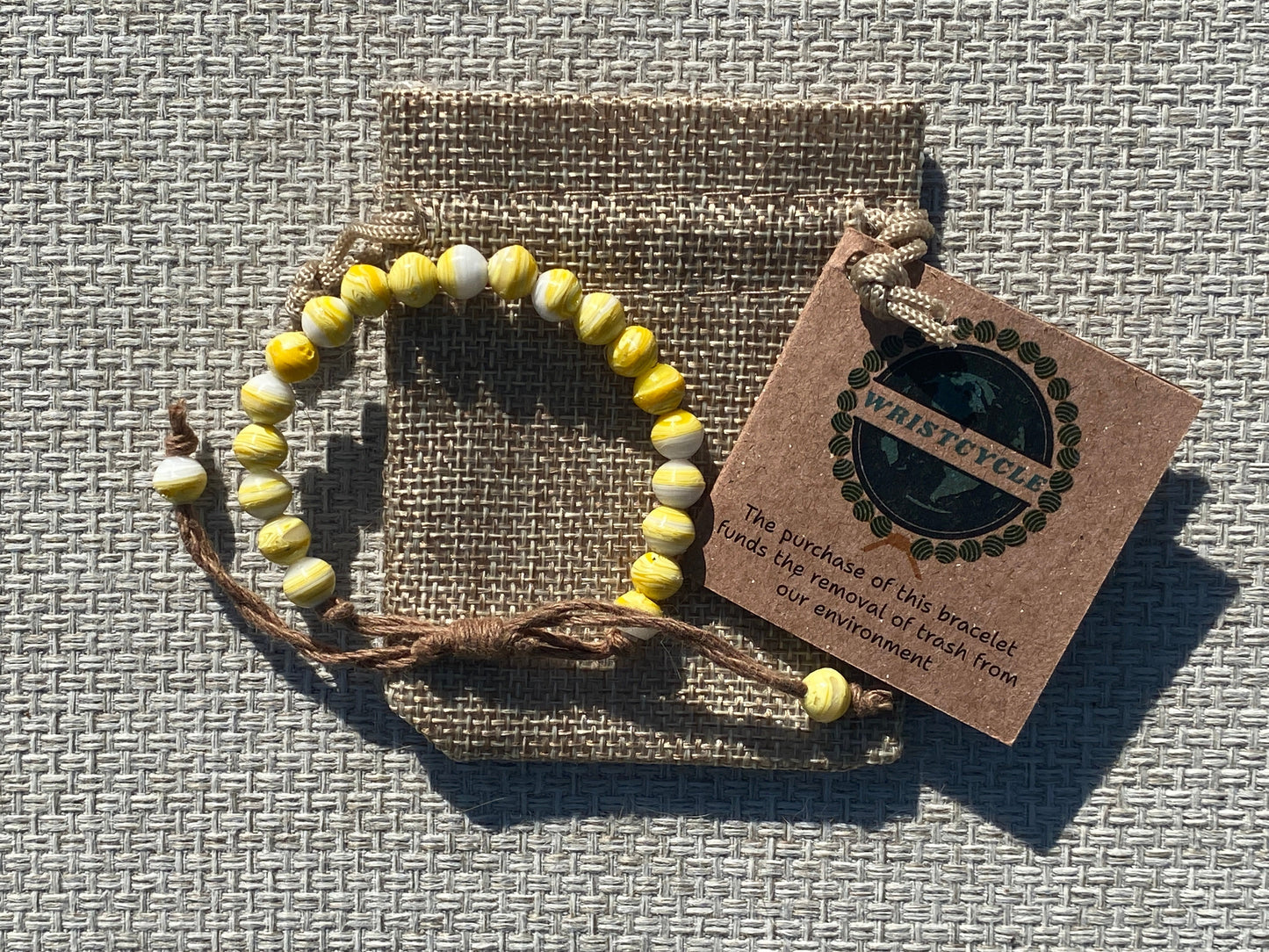 Yellow Recycled Plastic Bracelet