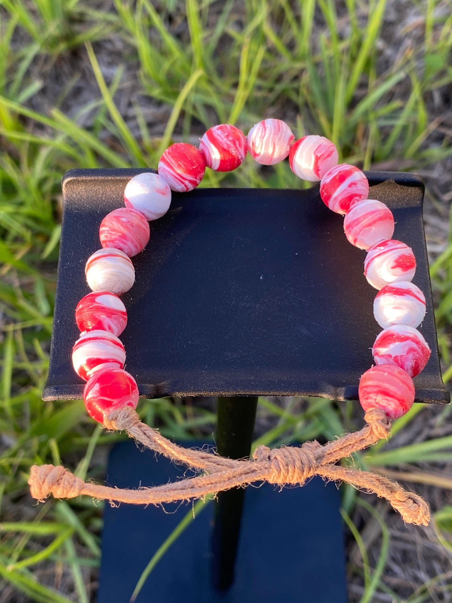 Red Recycled Plastic Bracelet