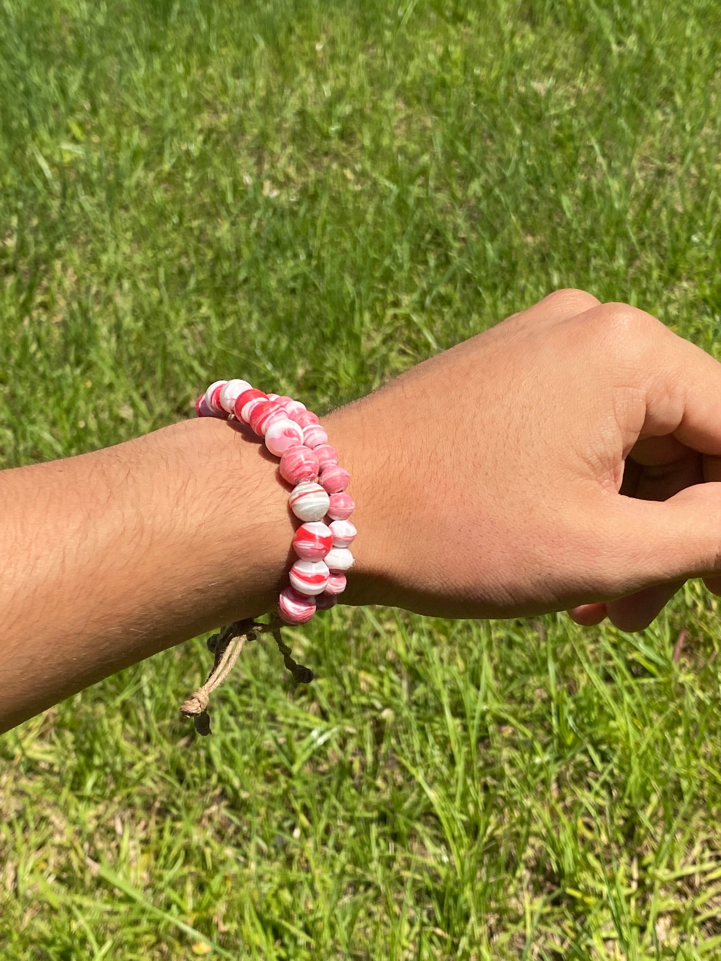 Red Recycled Plastic Bracelet