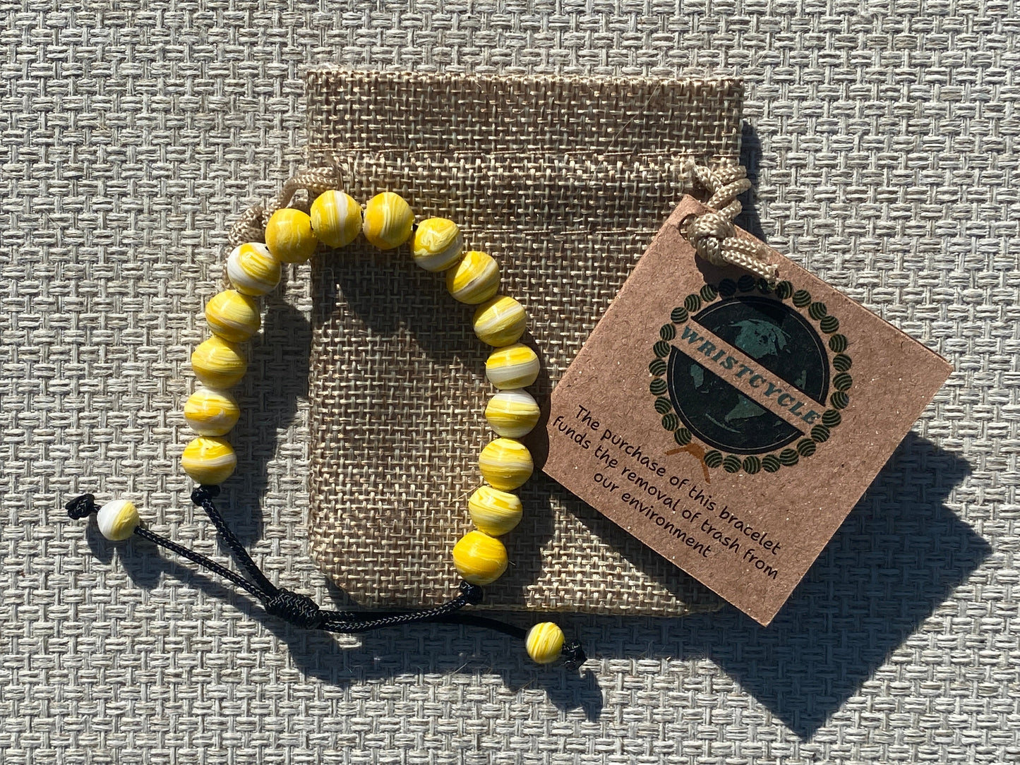 Yellow Recycled Plastic Bracelet