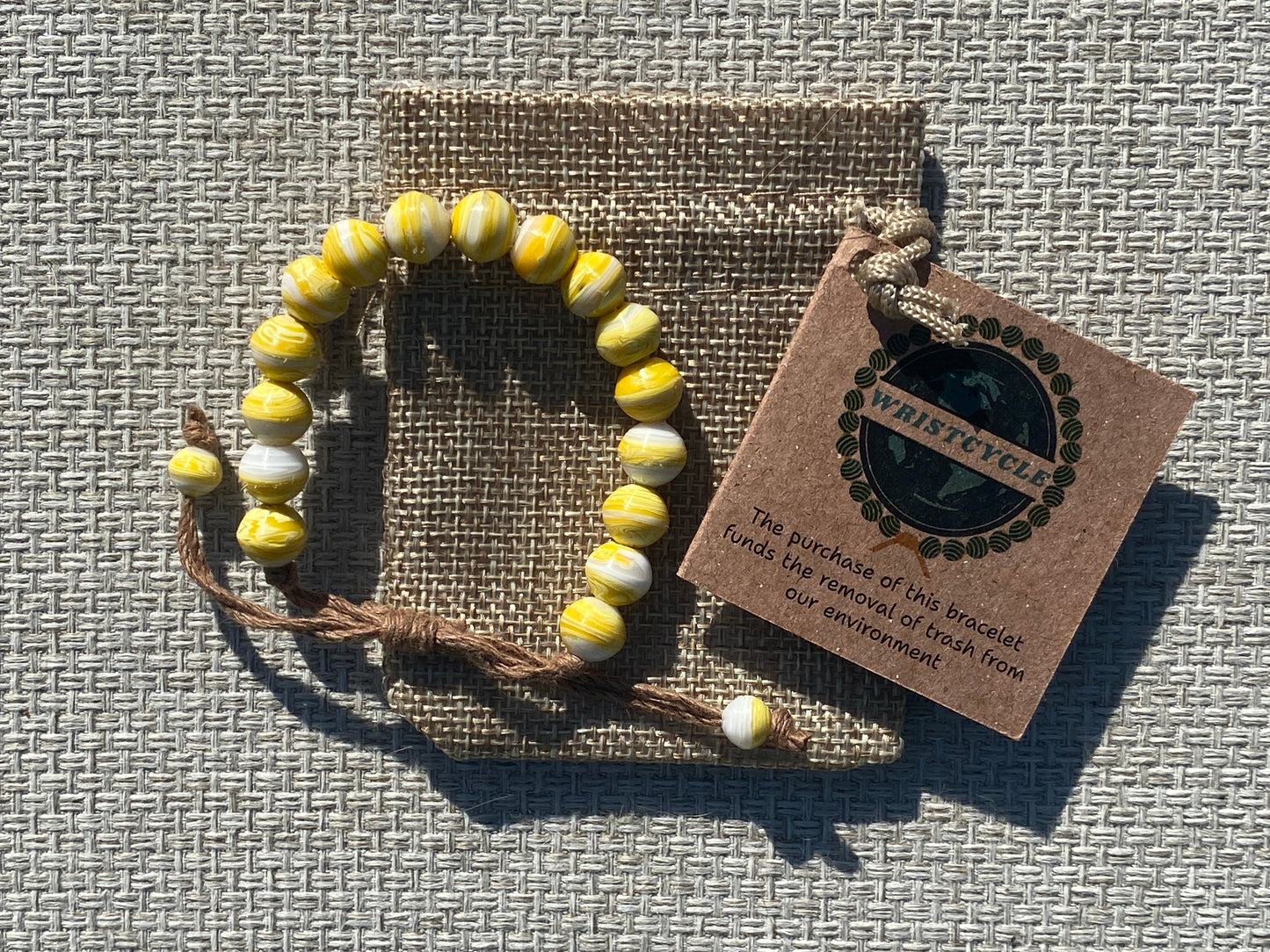 Yellow Recycled Plastic Bracelet