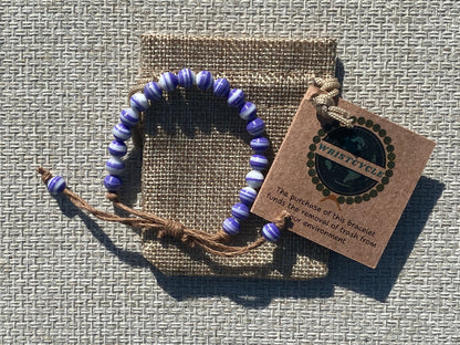Purple Recycled Plastic Bracelet
