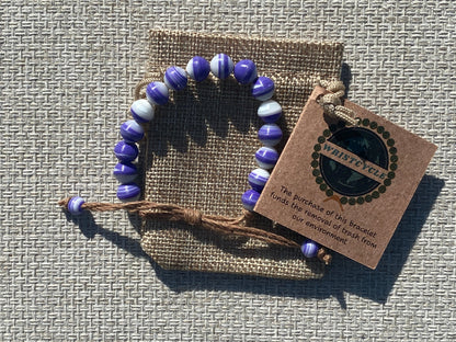 Purple Recycled Plastic Bracelet