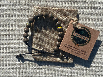 Brown Recycled Plastic Bracelet